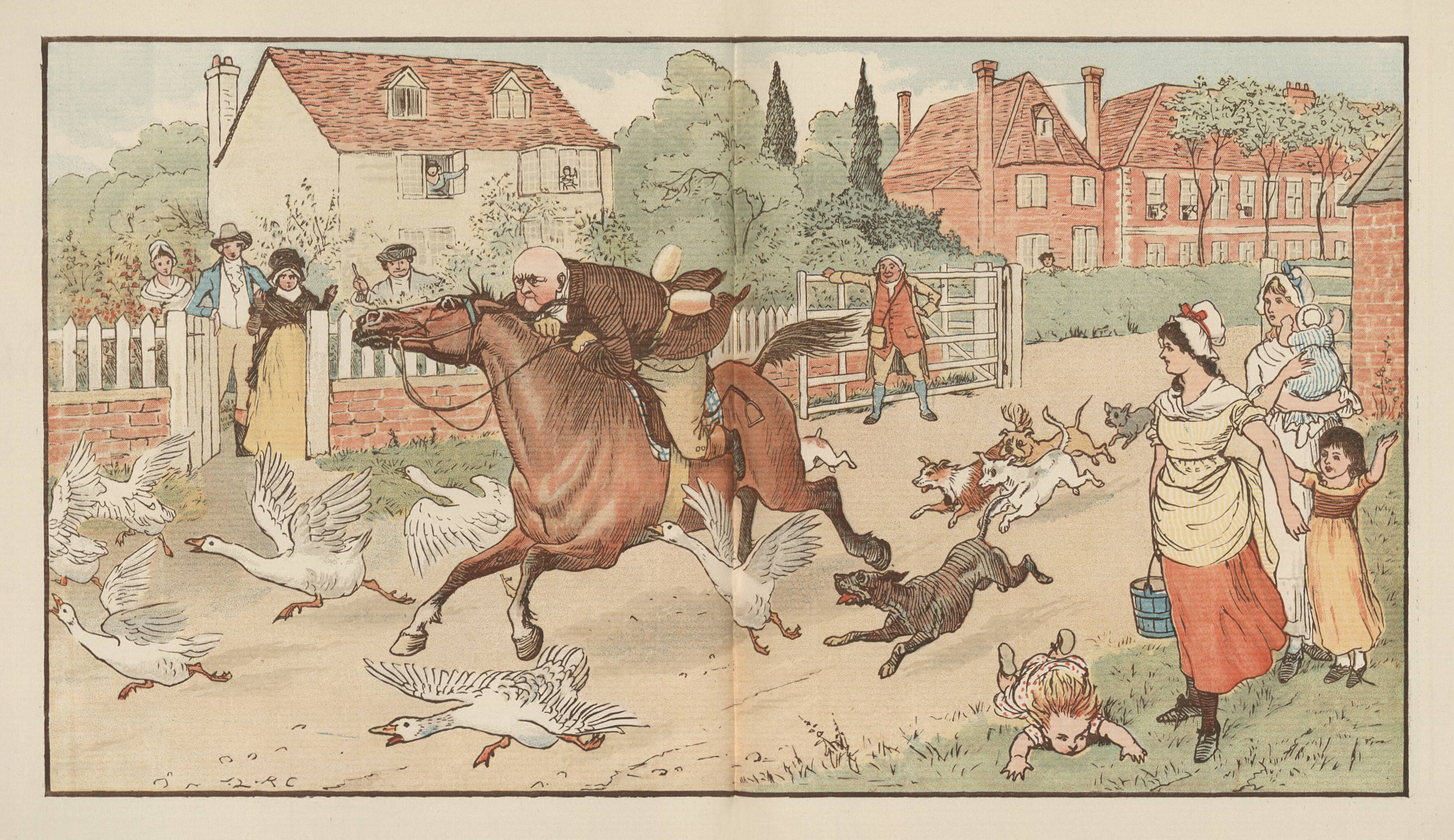 Vintage storybook illustration background